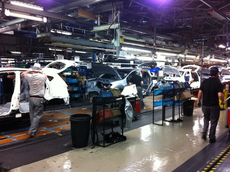 The Nissan Qashqai production line in Sunderland