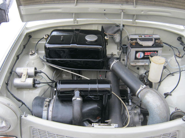 Right-hand drive Trabant 601 engine bay