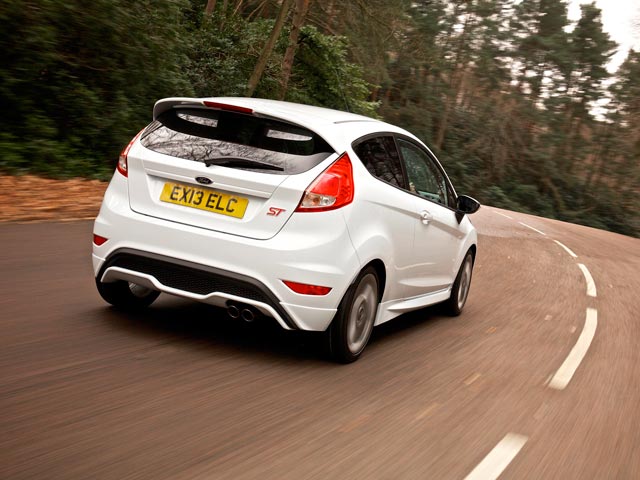 Rear of Ford Fiesta ST on the road