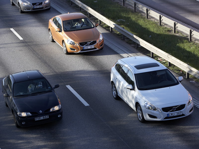 Volvo autonomous driving motorway