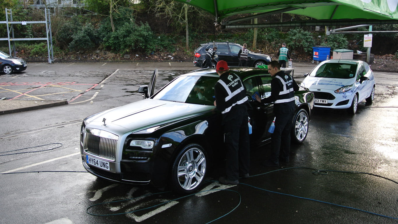 Rolls-Royce Ghost at the hand wash