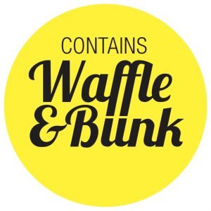 Waffle & Bunk laptop sticker