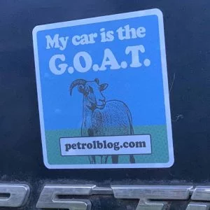 My car is the goat bumper sticker